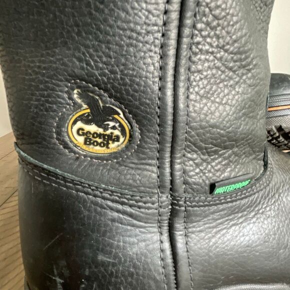 GEORGIA BOOT DIAMOND TRAX STEEL TOE WATERPROOF WORK WELLINGTON G4693 Size 9.5 Wi - Picture 3 of 9